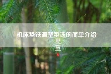 江苏机床垫铁江苏调整垫铁的简单介绍
